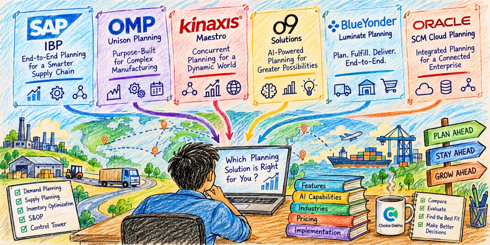 SAP IBP vs OMP vs Kinaxis vs o9 vs Blue Yonder
